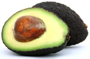 cut ripe avocado half